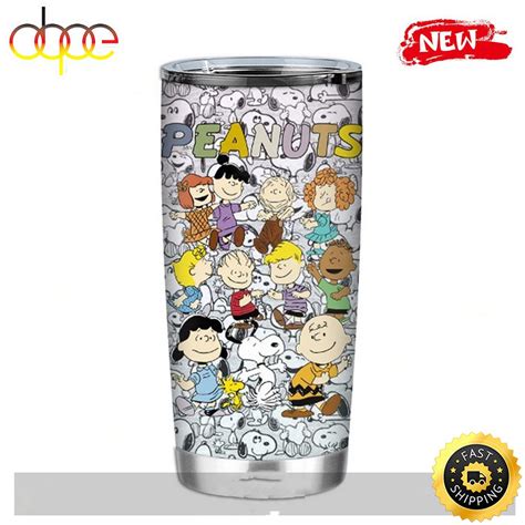 Snoopy Festival Pattern Tumbler Stainless Steel Custom Peanuts Movie