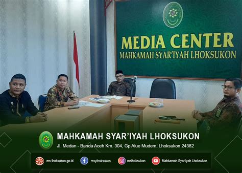 MS Lhoksukon Mengikuti Sosialisasi Pembangunan Zona Integritas Oleh