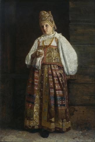 Woman From Kursk In Traditional Russian Clothing 1871 Giclee Print