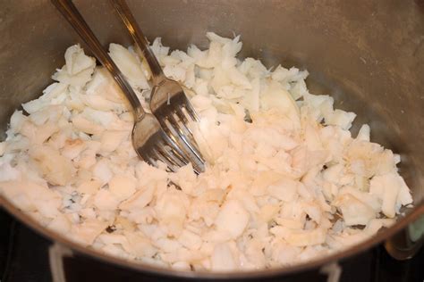 Cooked Flaking Fish Shred Easily With Forks