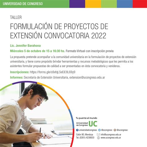 Taller Formulaci N De Proyectos De Extensi N Universidad De Congreso