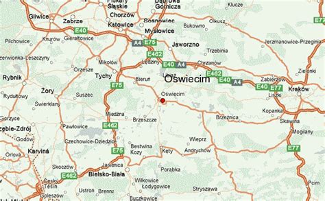 Mapa Oswiecim - Kraków Mapa