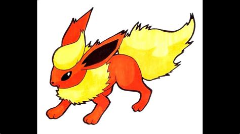 How To Draw Flareon Pokemon Go Drawing Tv Id Youtube