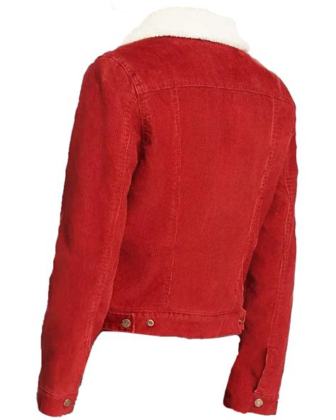 Amy Fleming Heartland Red Sherpa Collar Jacket Elite Jacket