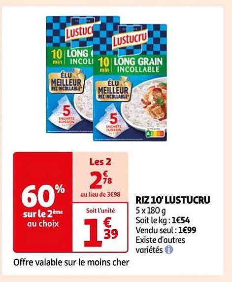 Promo Riz 10 Min Lustucru Chez Auchan ICatalogue Fr