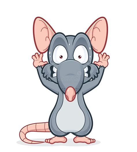 Scared rat. Vector clipart picture of a scared rat , #spon, #Vector, #rat, #Scared, #scared, # ...