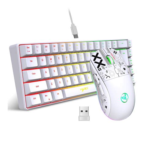 Hxsj Ensemble Clavier Et Souris Filaire K Rgb Streamer Mini Clavier