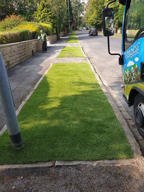 Alwoodley Grass Verge Installation Easi Mayfair Easigrass Yorkshire