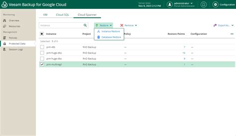 Step 1 Launch Database Restore Wizard Veeam Backup For Google Cloud