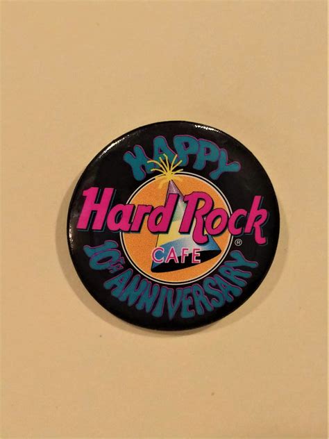 Vintage Hard Rock Cafe 10th Anniversary Pin Etsy