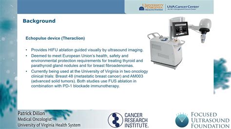 Cancer Immunotherapy Workshop Focused Ultrasound And Early Stage