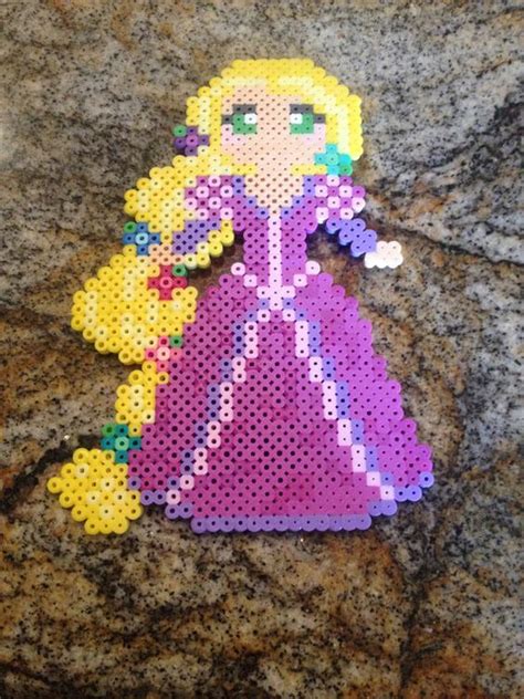 Rapunzel From Disney S Tangled Perler Beads By Kcranceart Perles à Tisser Art Perle Motifs