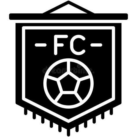 Sports Club Flag Icon High School Related Vector Illustration Stock
