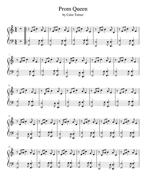 Prom Queen sheet music for Piano download free in PDF or MIDI