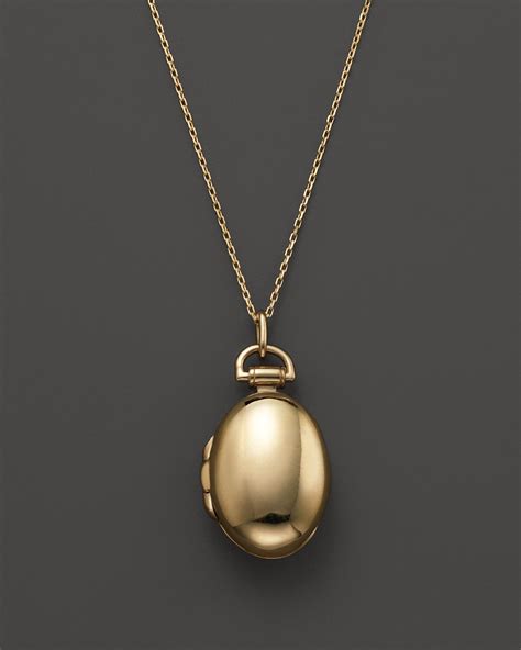 Monica Rich Kosann 18K Yellow Gold Anna Locket Necklace, 17" in Gold | Lyst