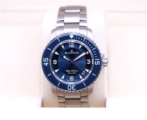 Blancpain Fifty Fathoms Blue Dial Titanium B B Box