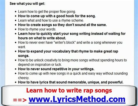 How To Write A Rap Song Learn To Write Rap Lyrics Tips L Video