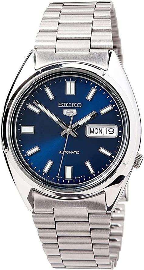 Seiko 5 Automatic Blue Dial Stainless Steel Mens Watch Snxs77k1