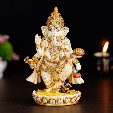 Buy Mukundra Art N Craft Lord Ganesha Idol Statue Mushak Raj