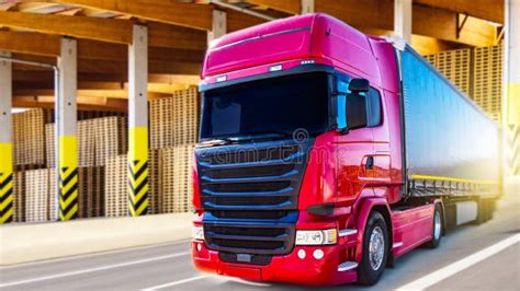 Truck On The Road Commercial Transport Stock Photo Image Of Moving