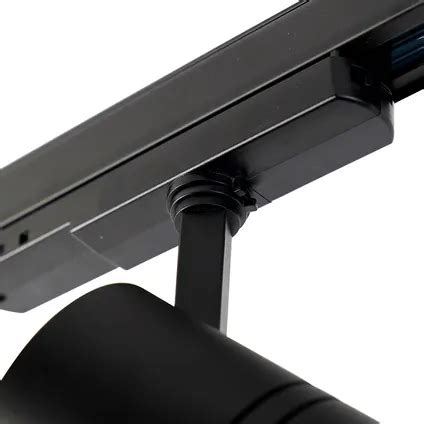 Spot Sur Rail Moderne Noir Pour Rail Triphas Avec Led Phase Ruler