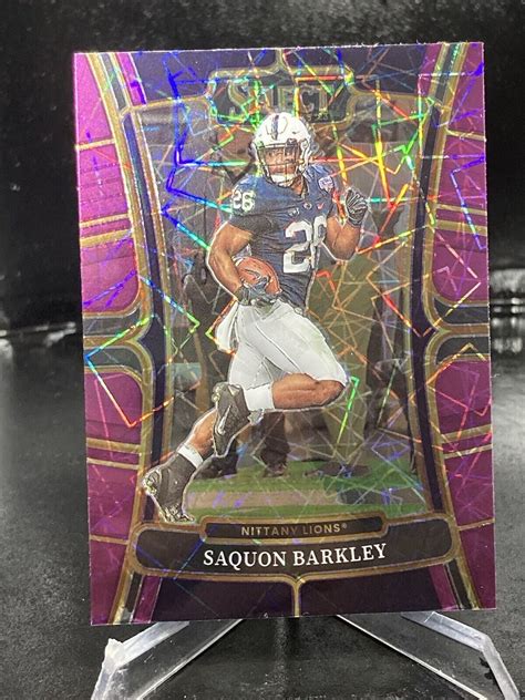 Select Draft Picks Saquon Barkley Purple Laser Prizm New York