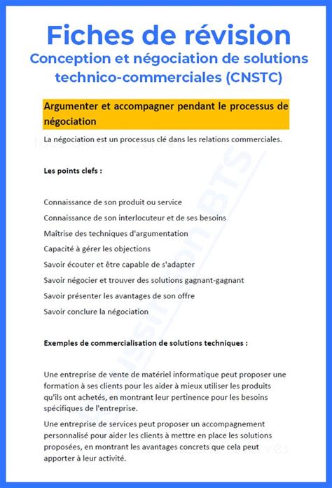 Fiches Et Cours De Bts Ccst Toutes Les Notions Synth Tis Es