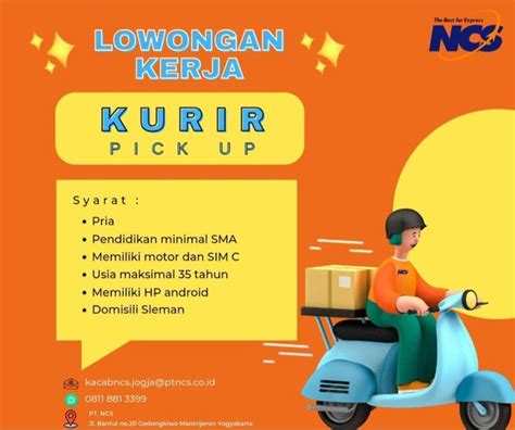 Lowongan Kerja Kurir Pick Up Driver Kota Di PT NCS LokerJogja ID