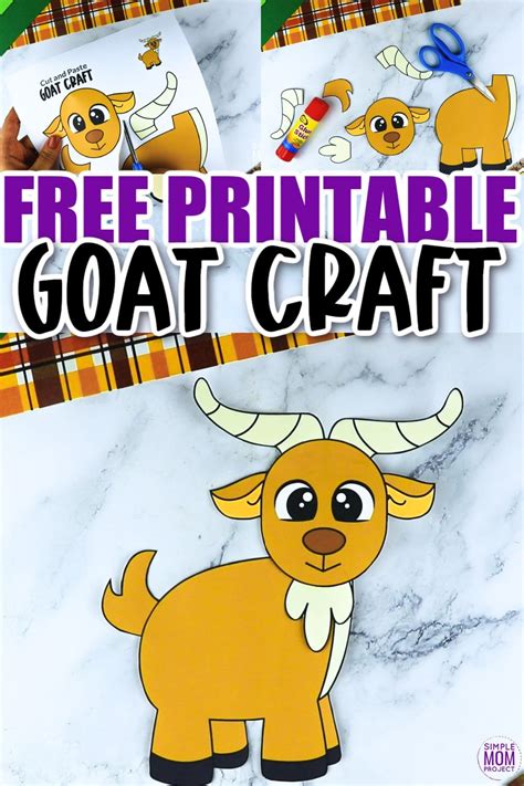 Free Printable Goat Craft Template Simple Mom Project