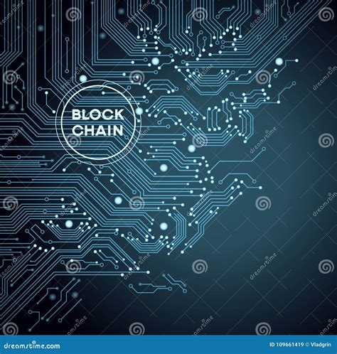 Blockchain Cryptocurrency Template. Stock Vector - Illustration of