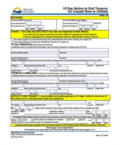 Free 23 Eviction Notices In Pdf Ms Word