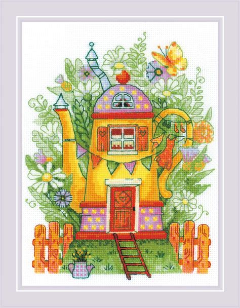 Riolis Tea House Cross Stitch Kit Jk S Cross Stitch Supplies