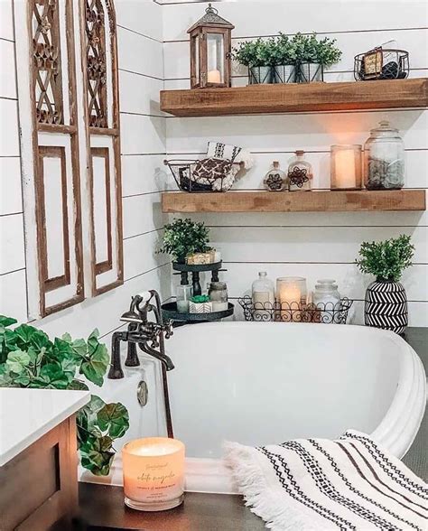 White Shiplap Bath With White Drop In Tub Soul Lane