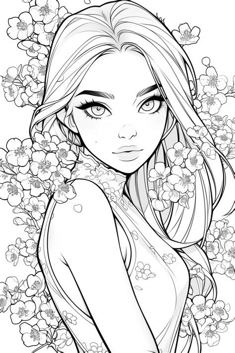 Free Beautiful Girl Coloring Book Free Printable