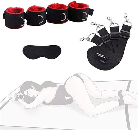 Amazon Bed Bondage Restraints Kit For Adult BDSM Set With Sex Handcuffs Ankle Cuffs And