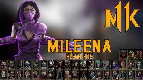 Mortal Kombat 11 Mileena Flesh Pits Gameplay Arcade Tower Youtube