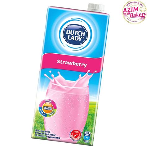 Dutch Lady Strawberry Milk 1l Susu Perisa Strawberry Dutch Lady Strawberry Flavoured Milk