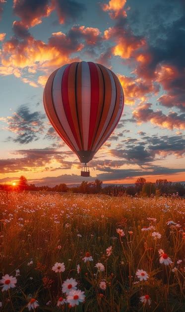 Free Photo Hot Air Balloon Over Realistic Dreamscape
