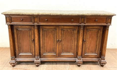 Lot Thomasville Traditional Marble Top Buffet Server