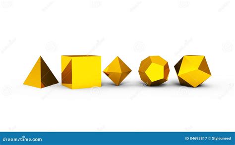 Platonic Solids Illustration Cartoon Vector 50392971