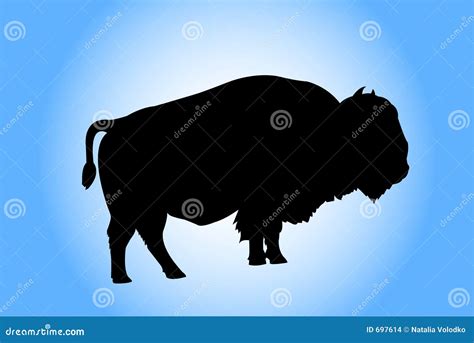 Bison Silhouette Stock Images Image 697614