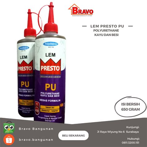 Jual Lem Presto Pu 650gr Lem Serbaguna Kayu Besi Shopee Indonesia