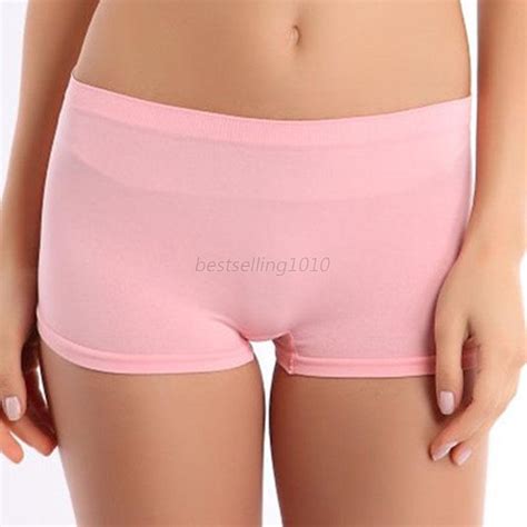 Fashion Womens Seamless Workout Stretch Shorts Spandex Mini Safety Bike Dance Ebay