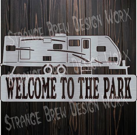 Camping Trailer Sign Dxf File Svg Png Pdf Eps Ai File Etsy