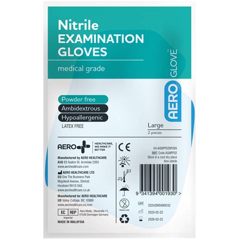 Large Nitrile Powder-Free Gloves Pair – Stitches First Aid