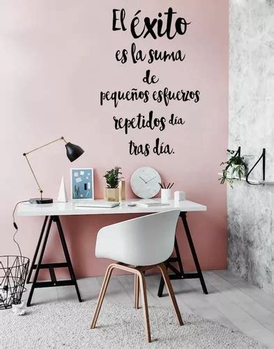 Vinilos Decorativos Vinil Pared Frases El Éxito Es La Suma en venta en