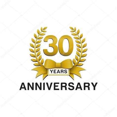 30th anniversary golden wreath logo Stock Illustration by ©ariefpro ...