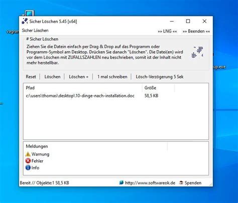 Sicheres L Schen Von Dateien In Windows Bild