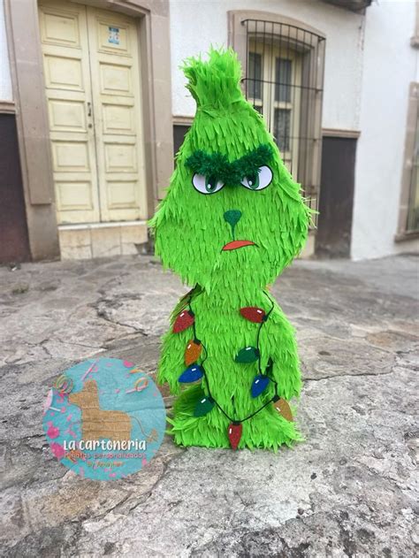 Piñata Grinch Piñatas Originales Navideñas Piñatas Para Niños