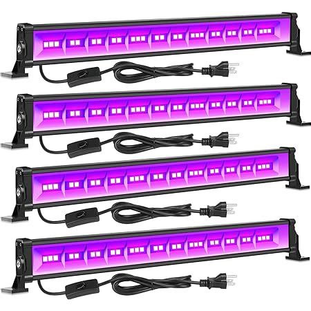 Faishilan Pack Uv Led Black Light W Blacklight Bar With Ft Us Plug